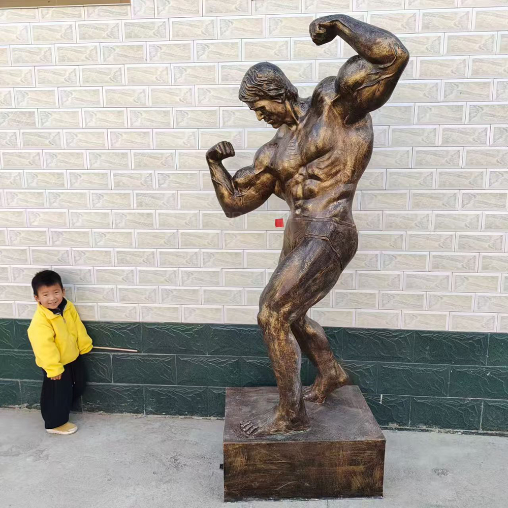 Full length bronze Body Builder Statue pose
