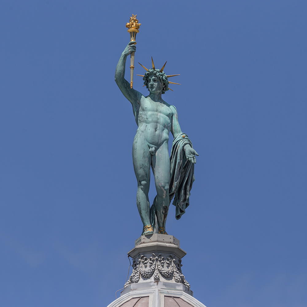 Helios statue by Johannes Benk in Vienna