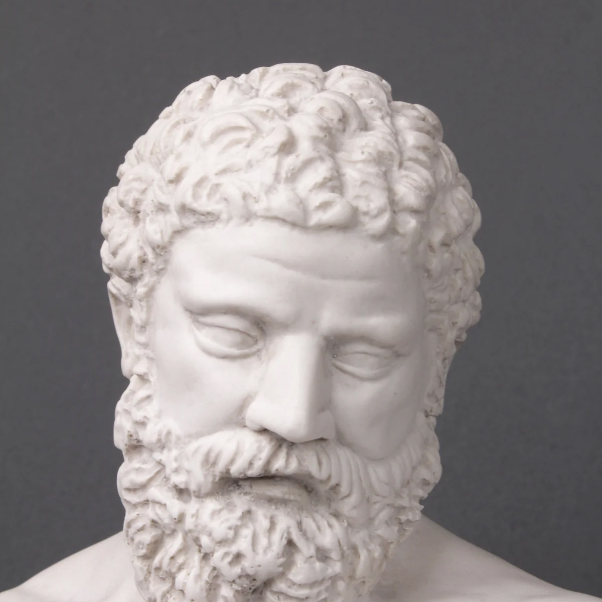 Hercules Statue for Sale marble face detail