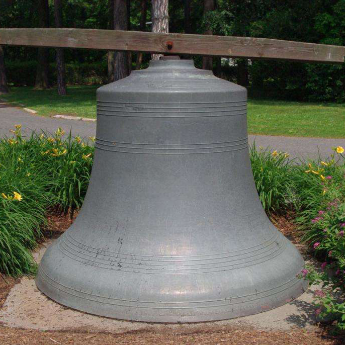 Large bronze bell with simple antique design