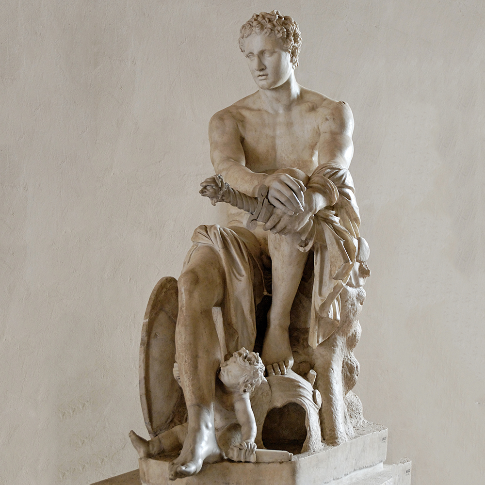 Ludovisi Ares seated marble statue