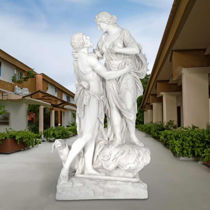 Marble Selene and Endymion Statue garden