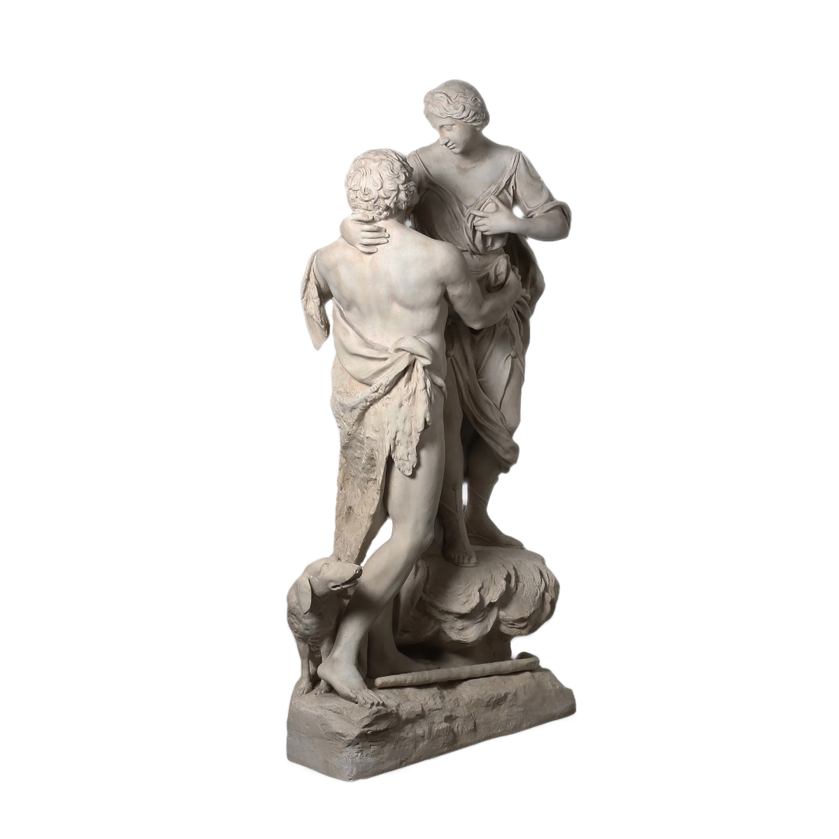 Marble Selene and Endymion Statue rear angle
