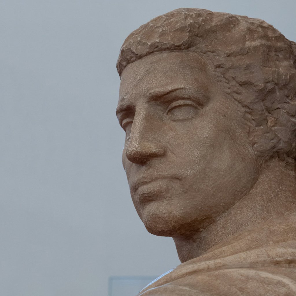 Michelangelo Brutus sculpture detail
