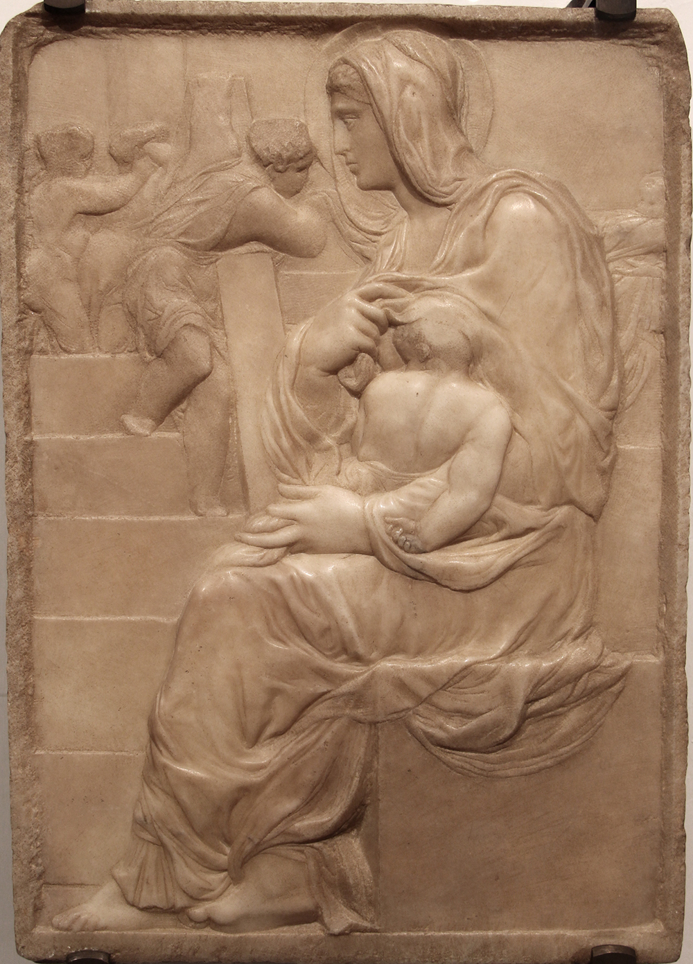 Michelangelo Statue in Florence Madonna relief