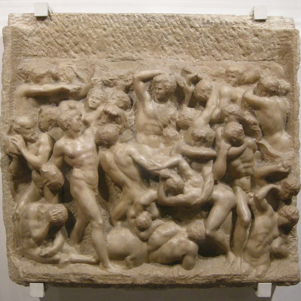 Michelangelo Statue in Florence relief
