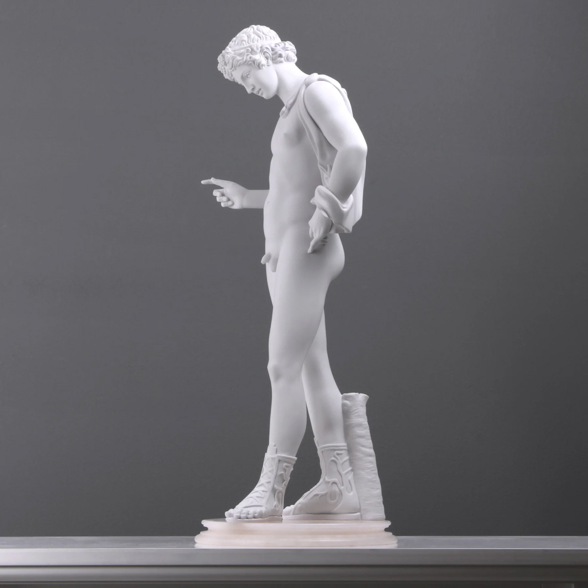 Narcissus Sculpture marble side view