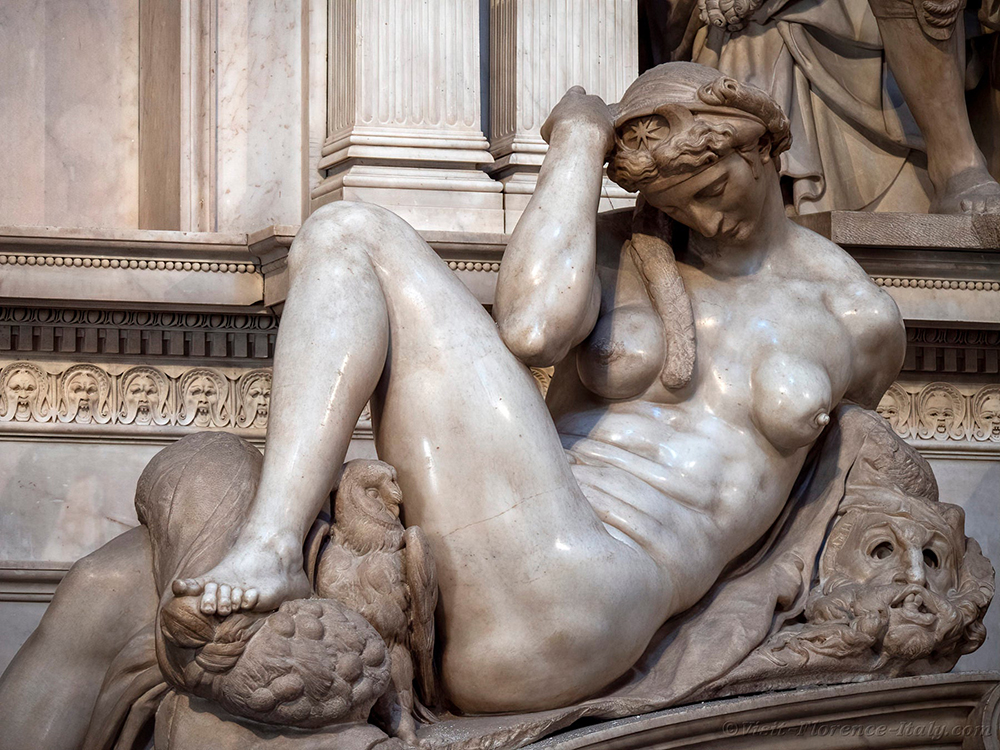 Night figure marble sculpture New Sacristy