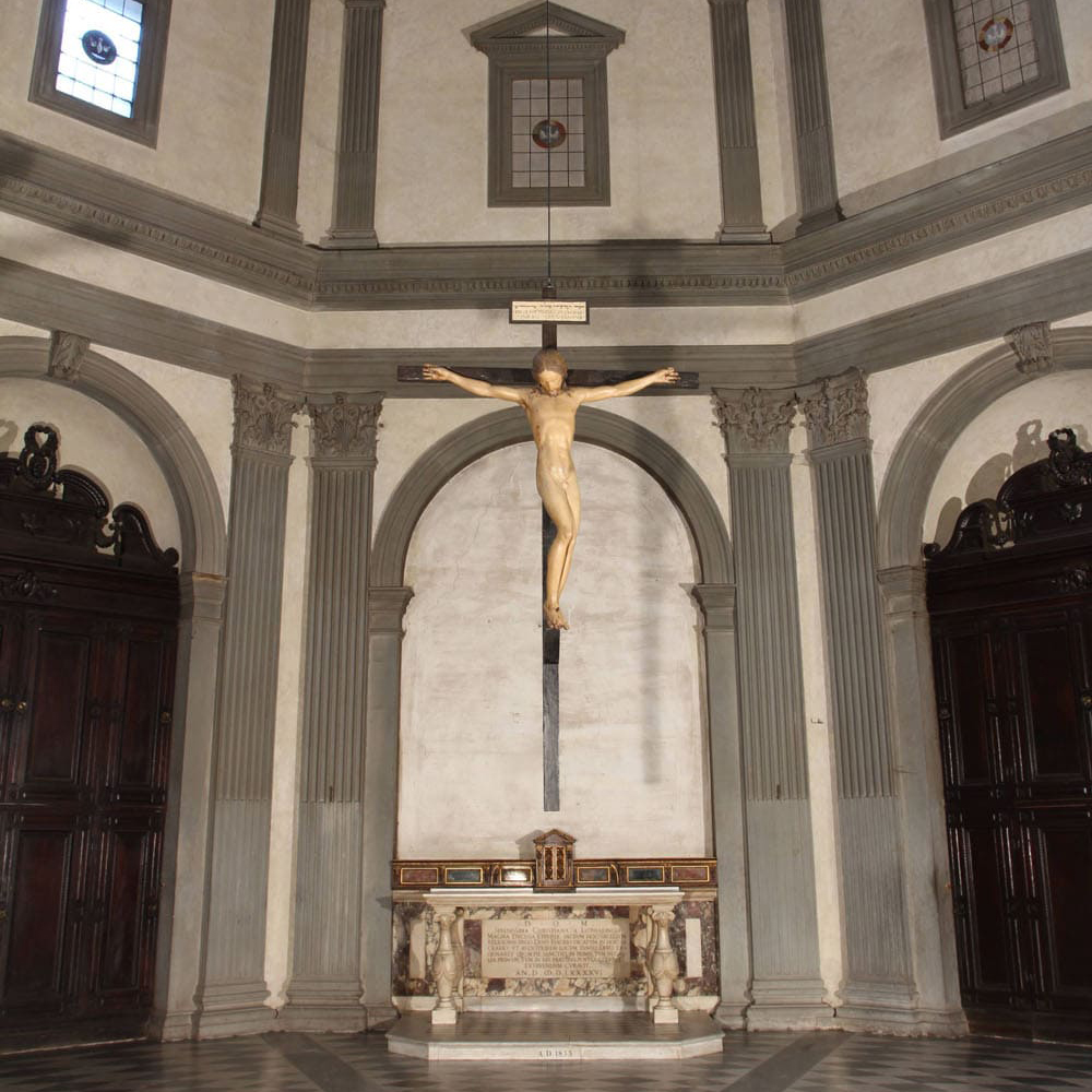 Renaissance crucifix displayed in church