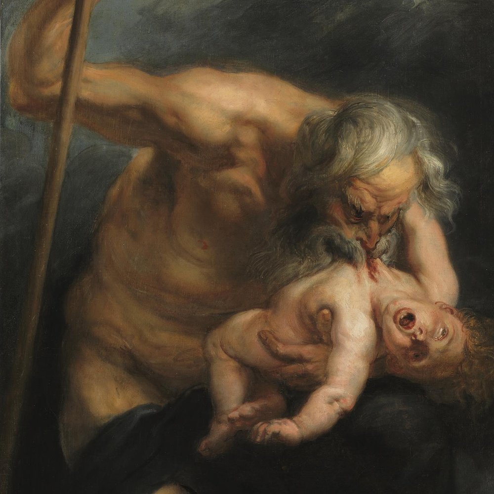 Saturn devouring his son in Rubens painting
