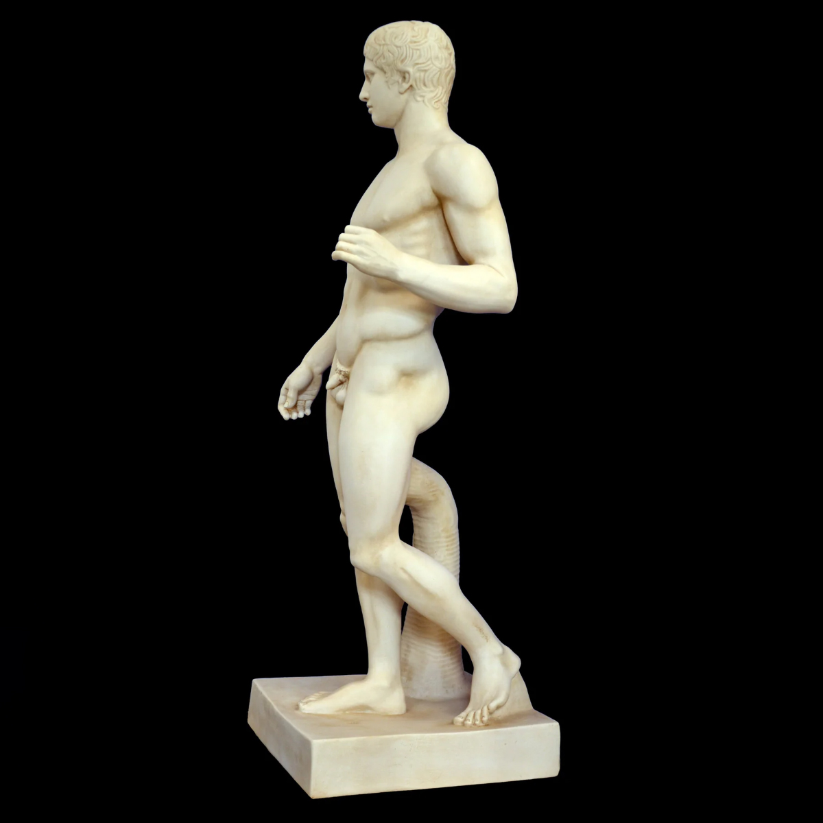 Spear Bearer Sculpture classical marble