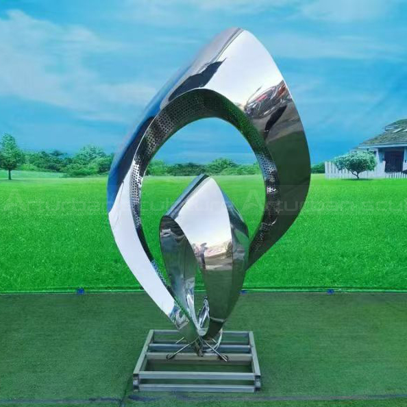 Stainless steel abstract sculpture for sale outdoors