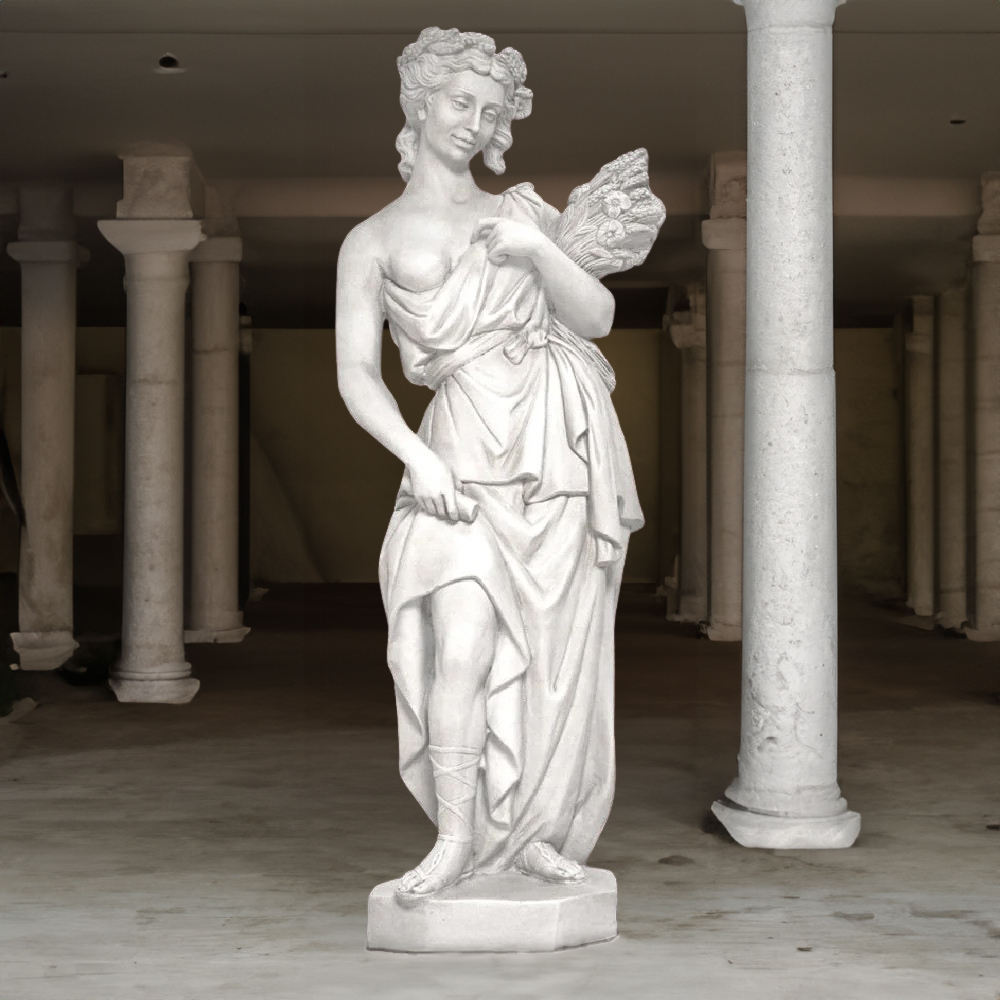 Summer Goddess marble Statue holding wheat