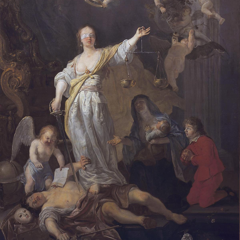 Themis holding scales