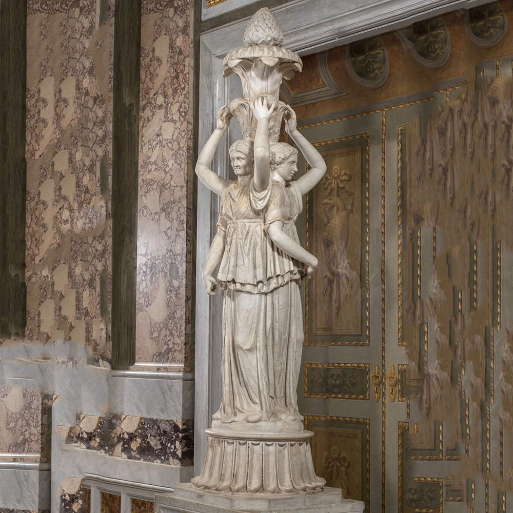 Triple-bodied Hecate Roman marble statue