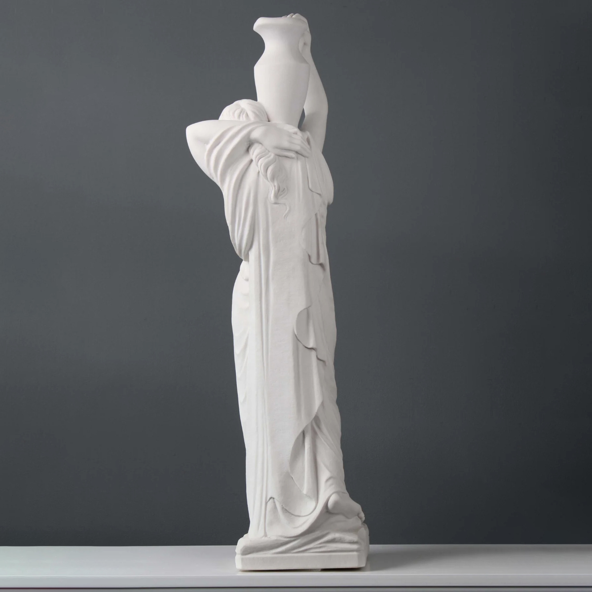 Water Carrier Garden Statue marble back view