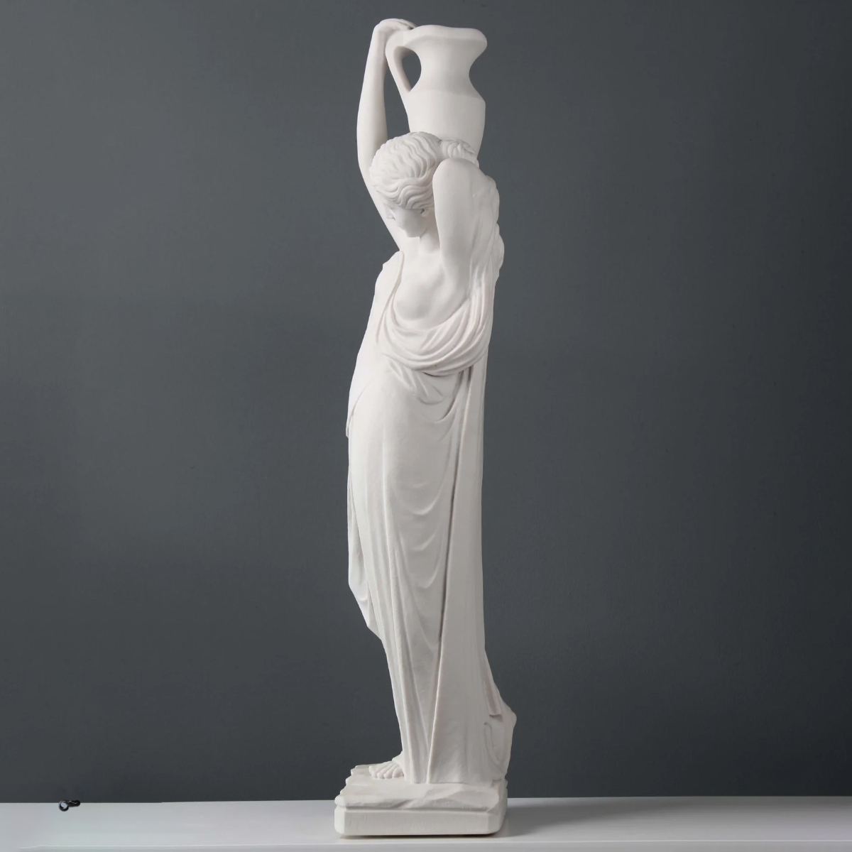 Water Carrier Garden Statue marble side