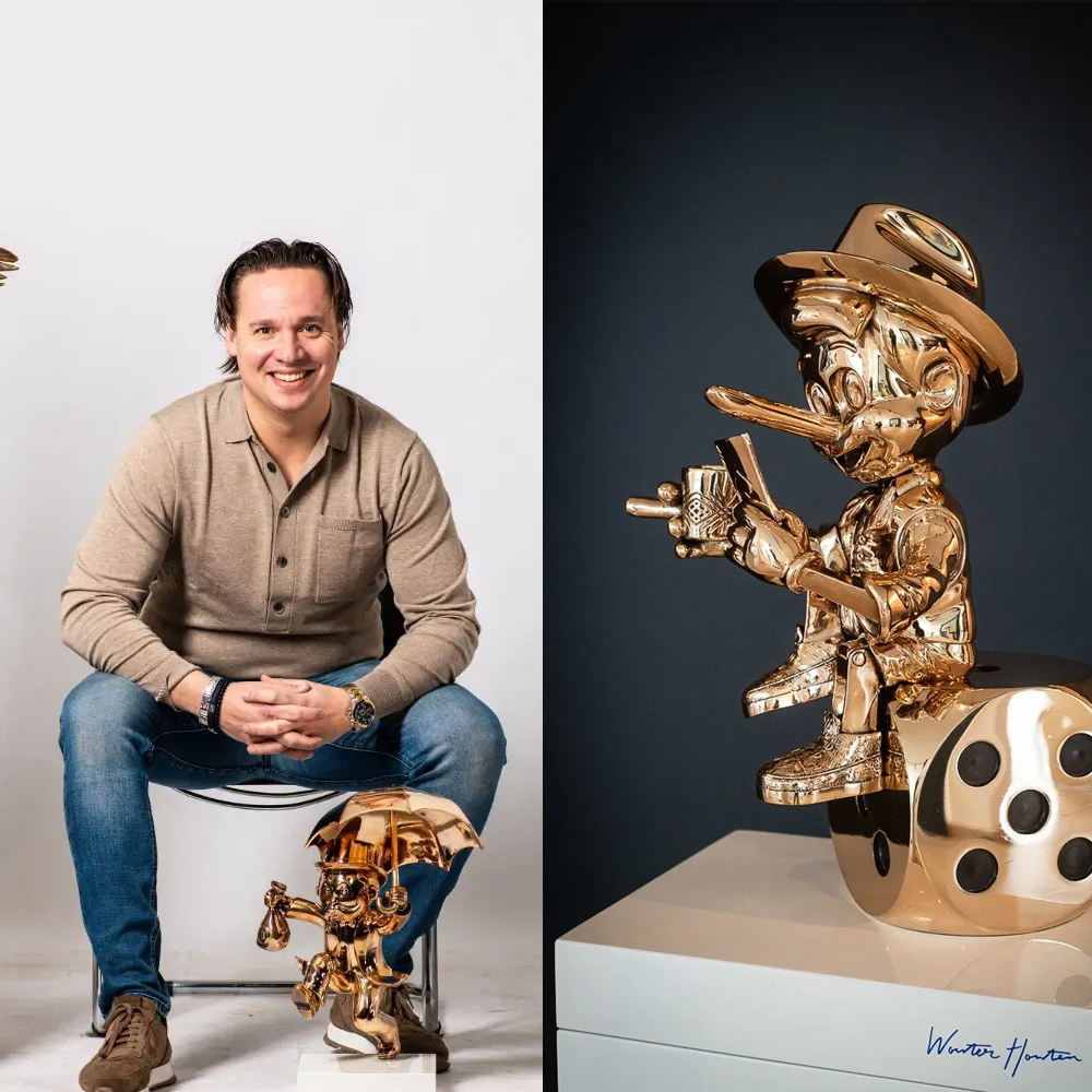 Wouter Houten and Life Is a Gamble sculpture