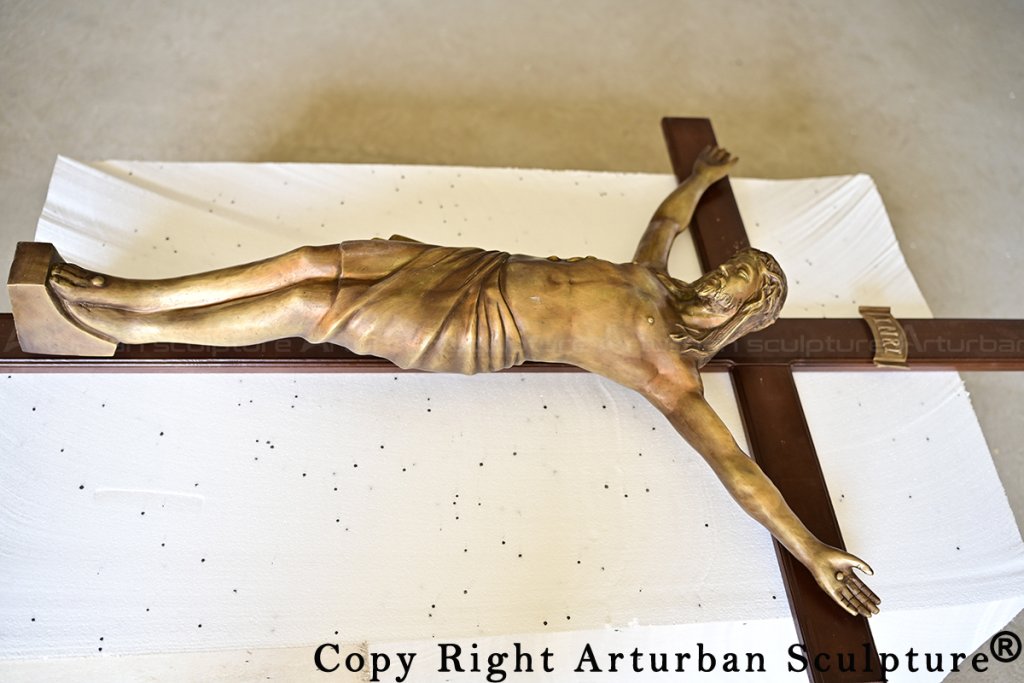 6 bronze jesus crucifix statue
