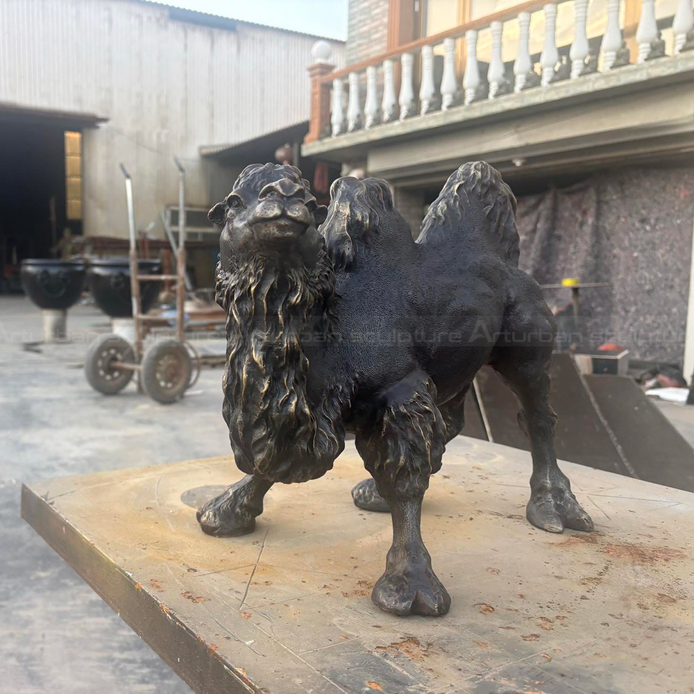 Bronze Camel Statue for Sale front view