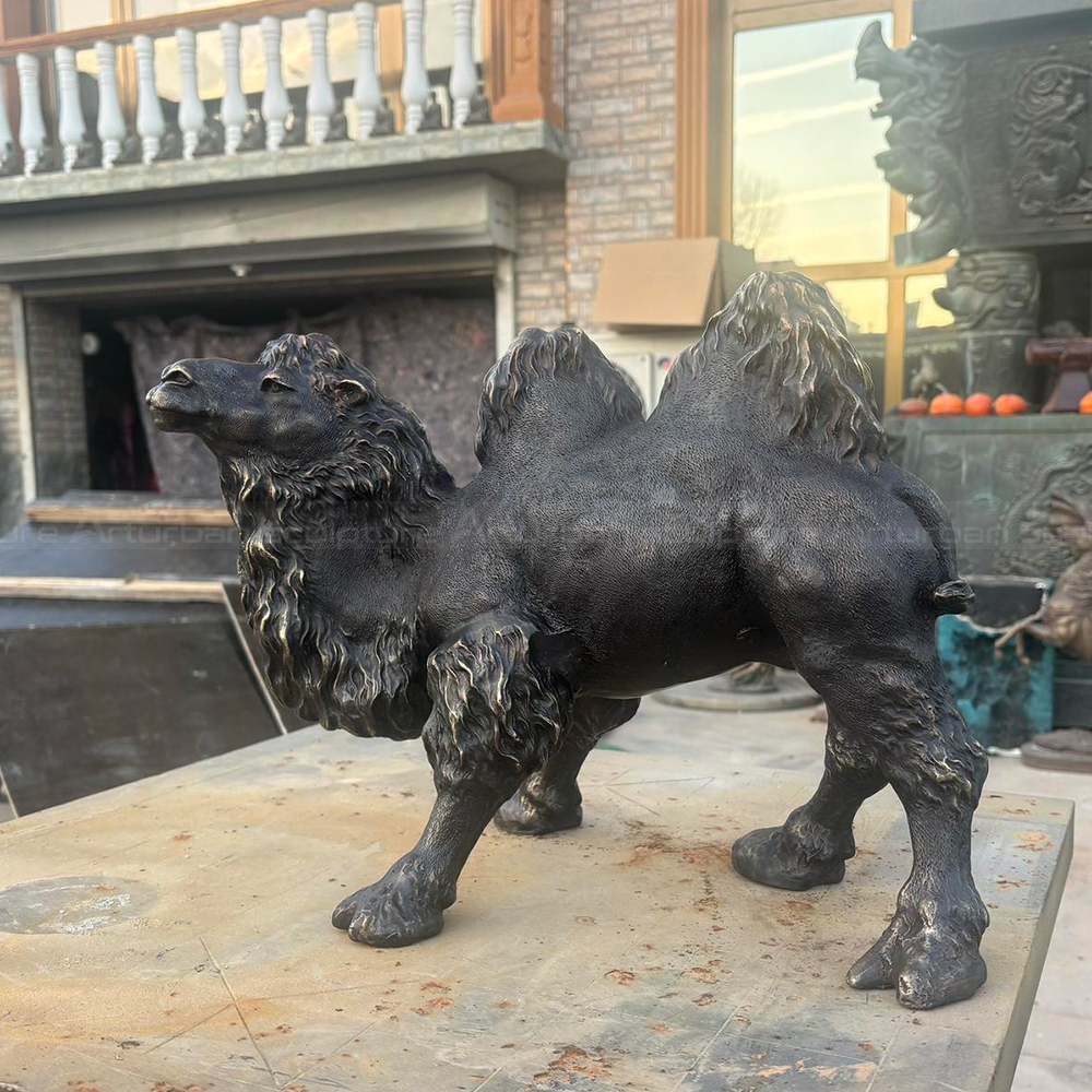 Bronze Camel Statue for Sale standing profile