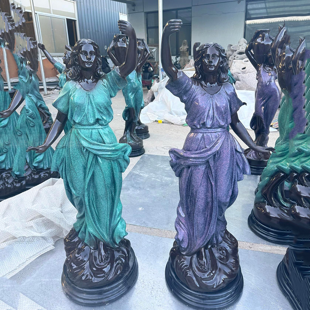 Bronze Classical Female Garden Statue standing figures