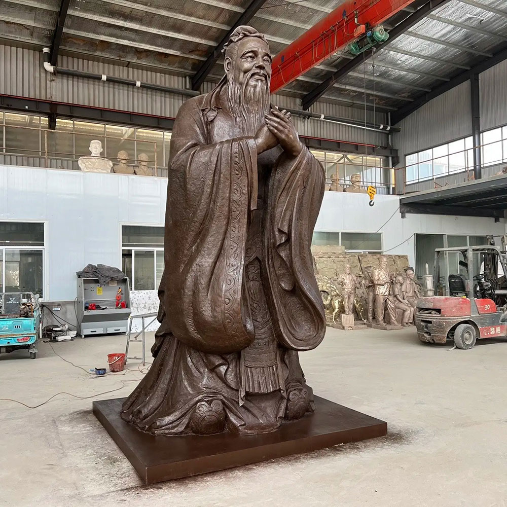 Bronze Confucius Garden Statue life size