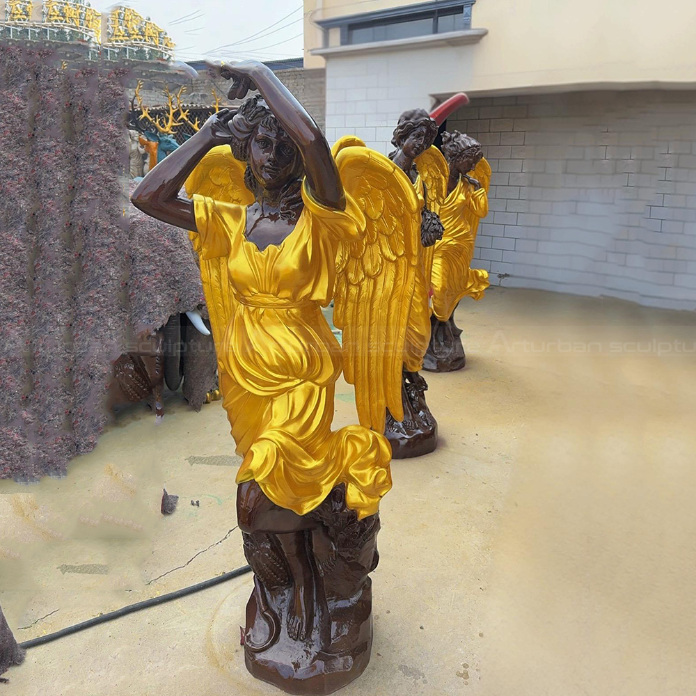 Bronze Four Seasons Goddess Sculpture raised arms