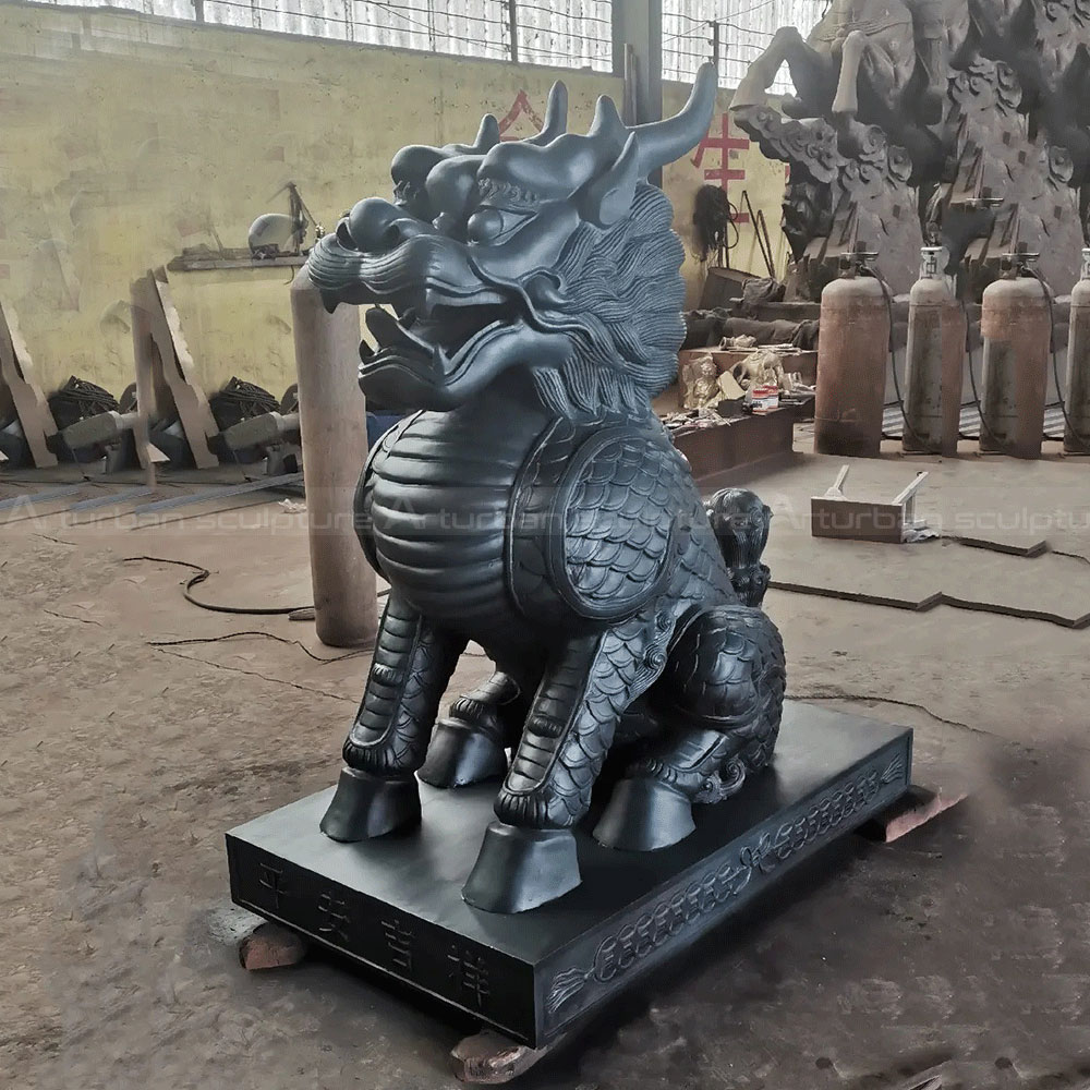 Bronze Kirin Sculpture with dragon head
