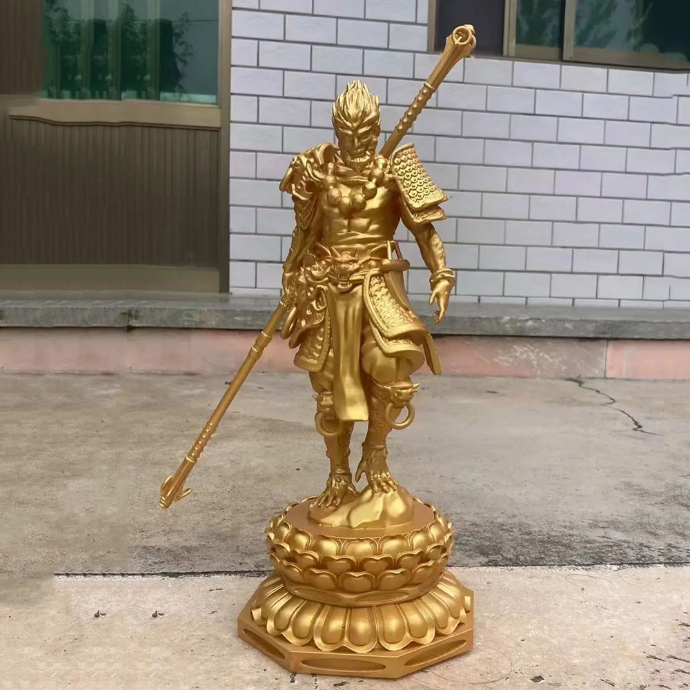 Bronze Sun Wukong Sculpture with ornate armor