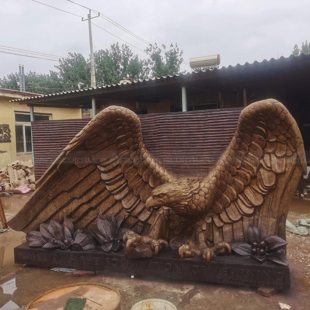 Eagle Big Statue bronze sculpture with inscription