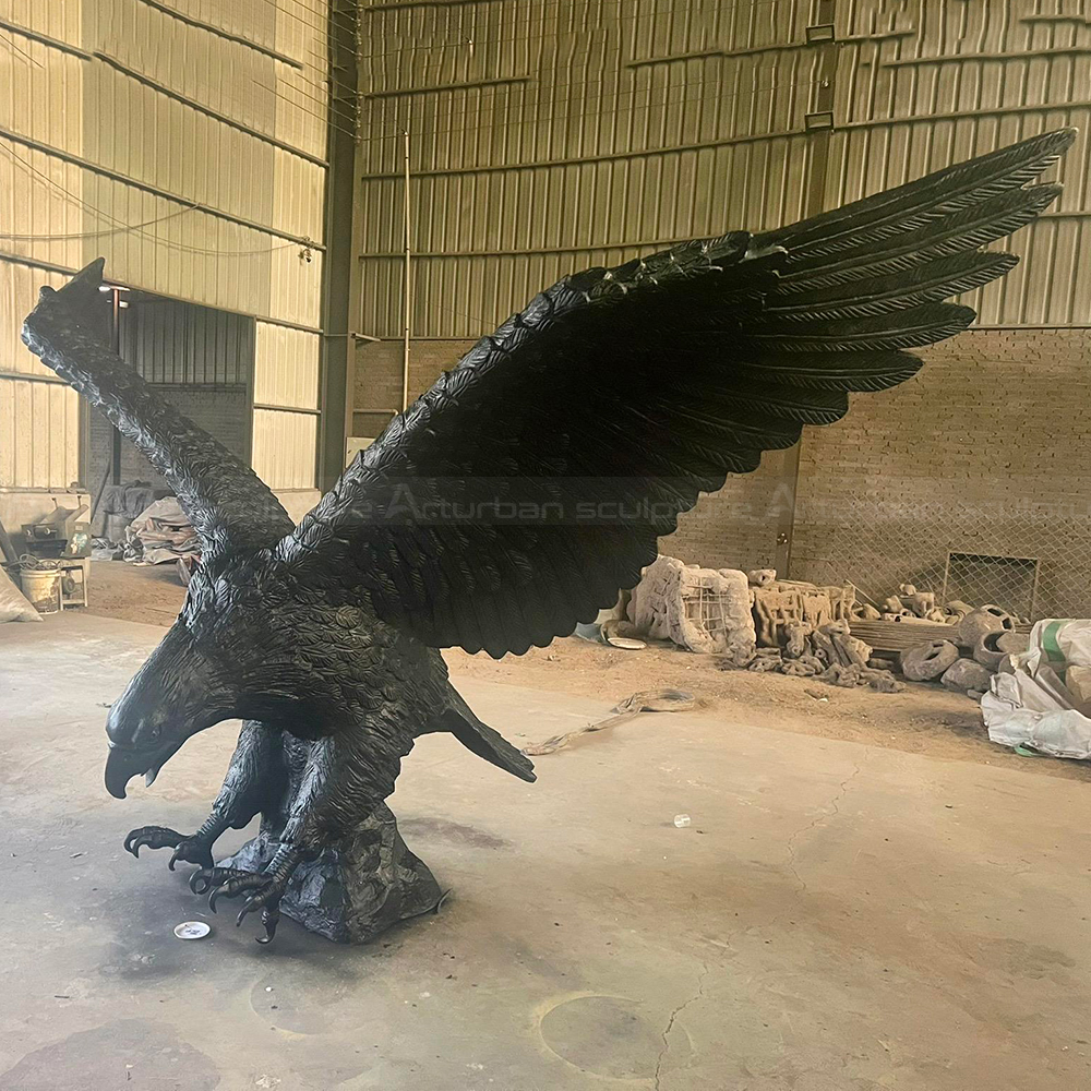 Eagle garden statue for sale bronze spread wings
