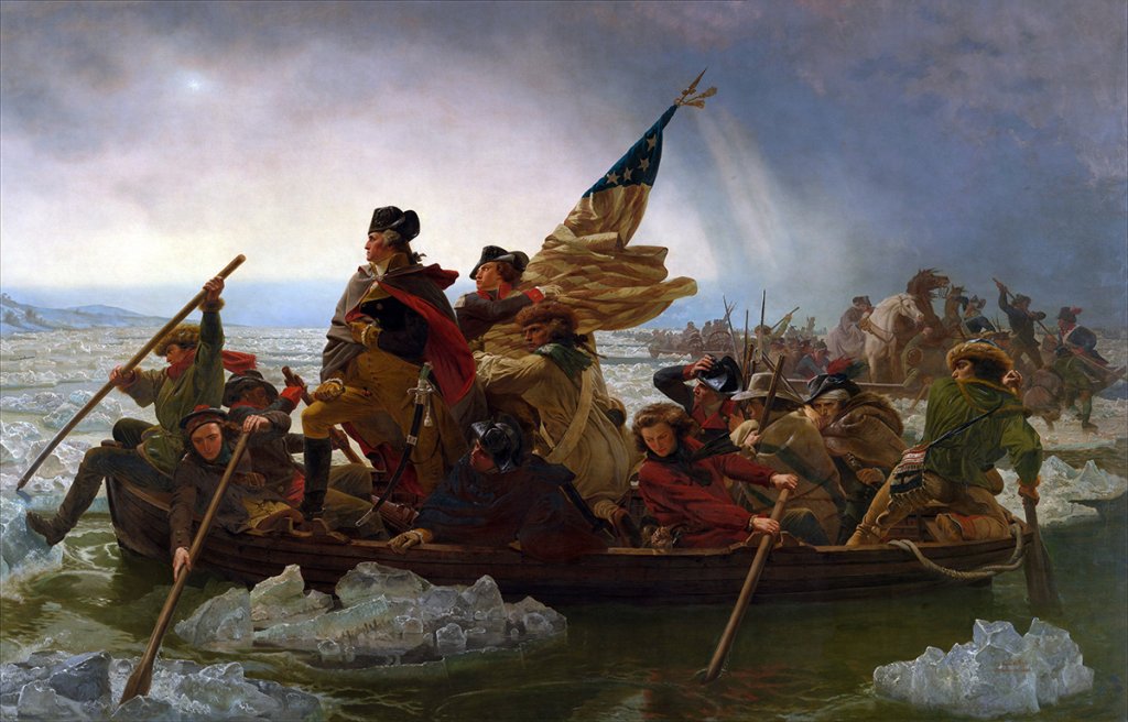 Emanuel Leutze painting of Washington crossing Delaware