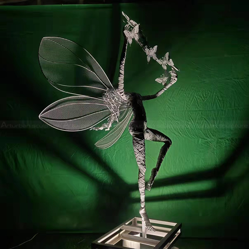 Fantasy Wire Fairy Sculptures for Sale butterfly