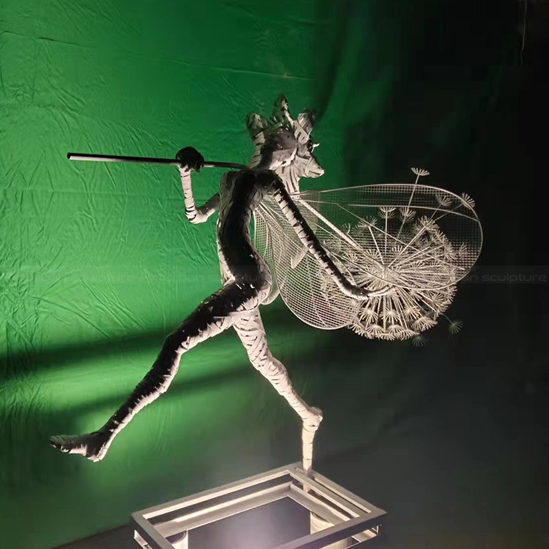 Fantasy Wire Fairy Sculptures for Sale with dandelion