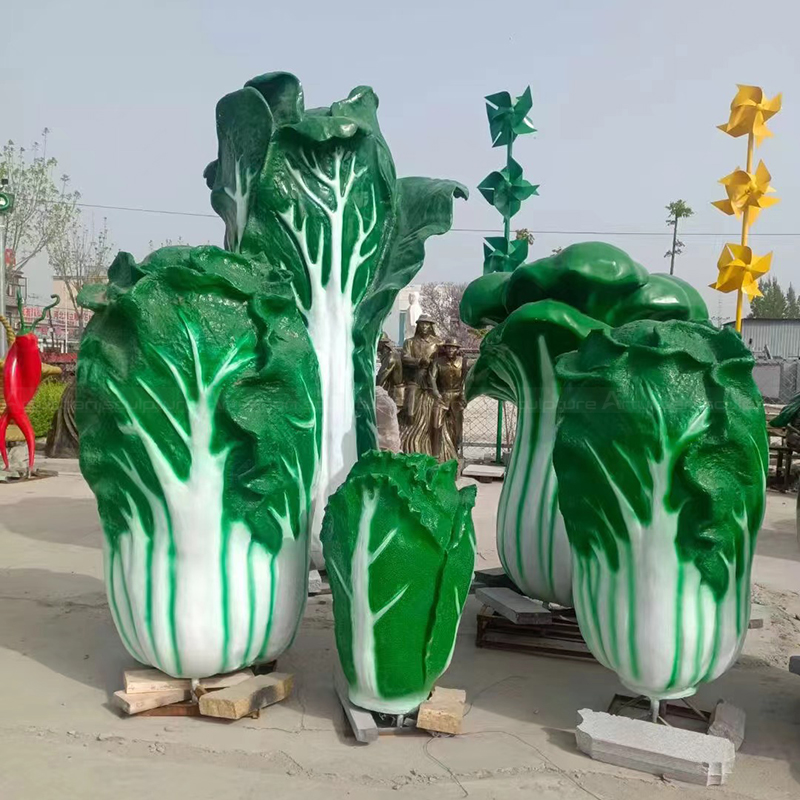 Fiberglass Cabbage Sculpture garden set