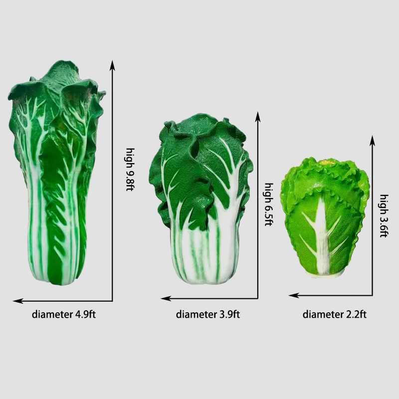 Fiberglass Cabbage Sculpture size display