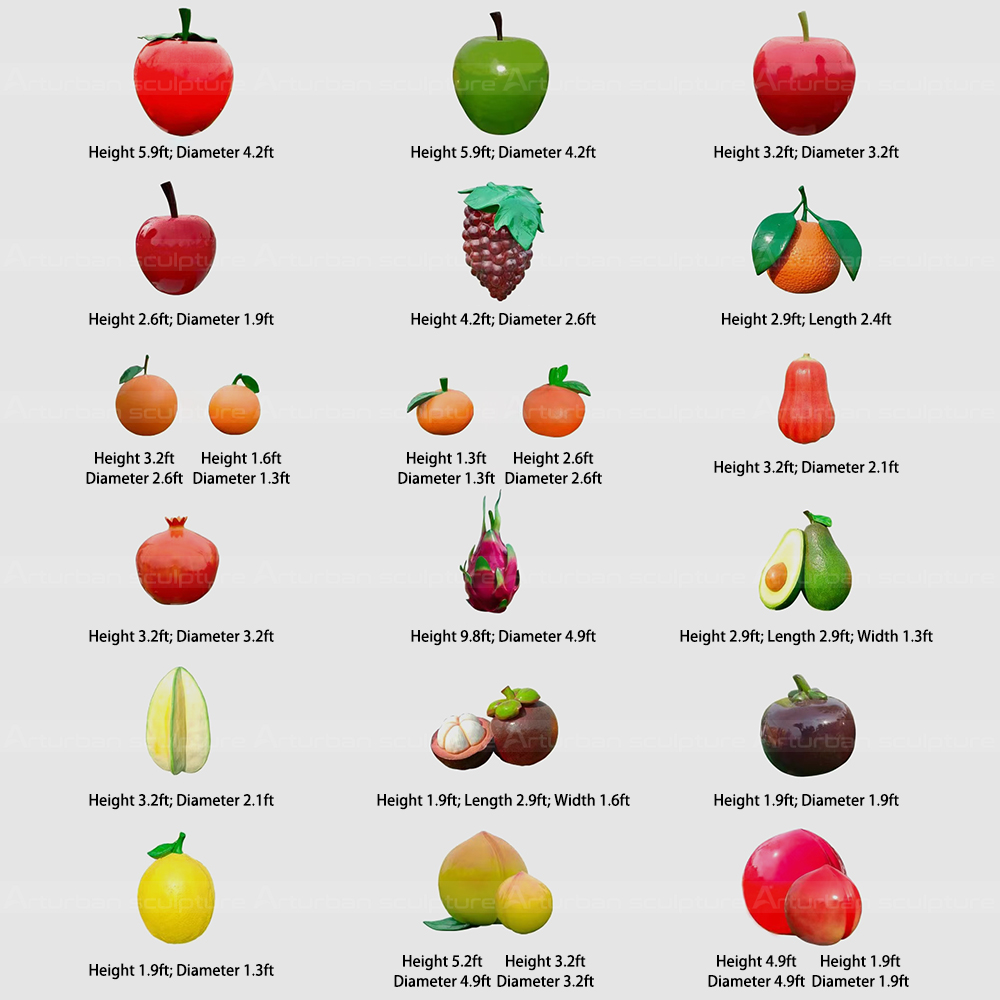 Fiberglass Fruit Sculpture Collection