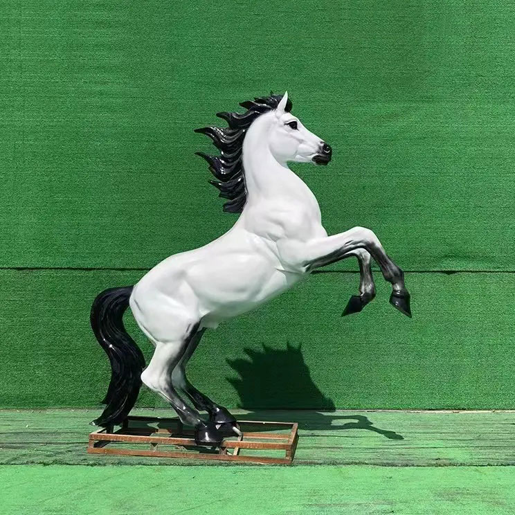 Fiberglass Full Size Horse Sculpture for Sale rearing