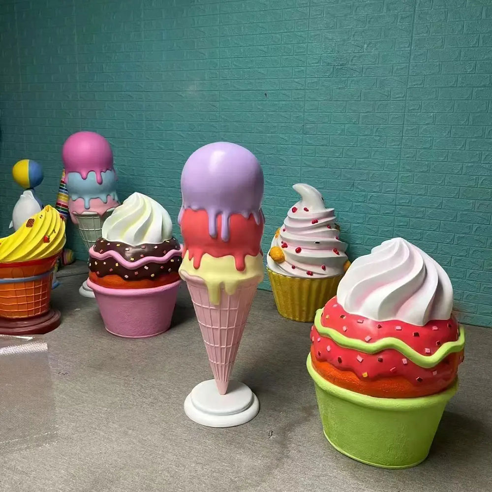 Fiberglass Ice Cream Cone Sculpture assorted dessert designs