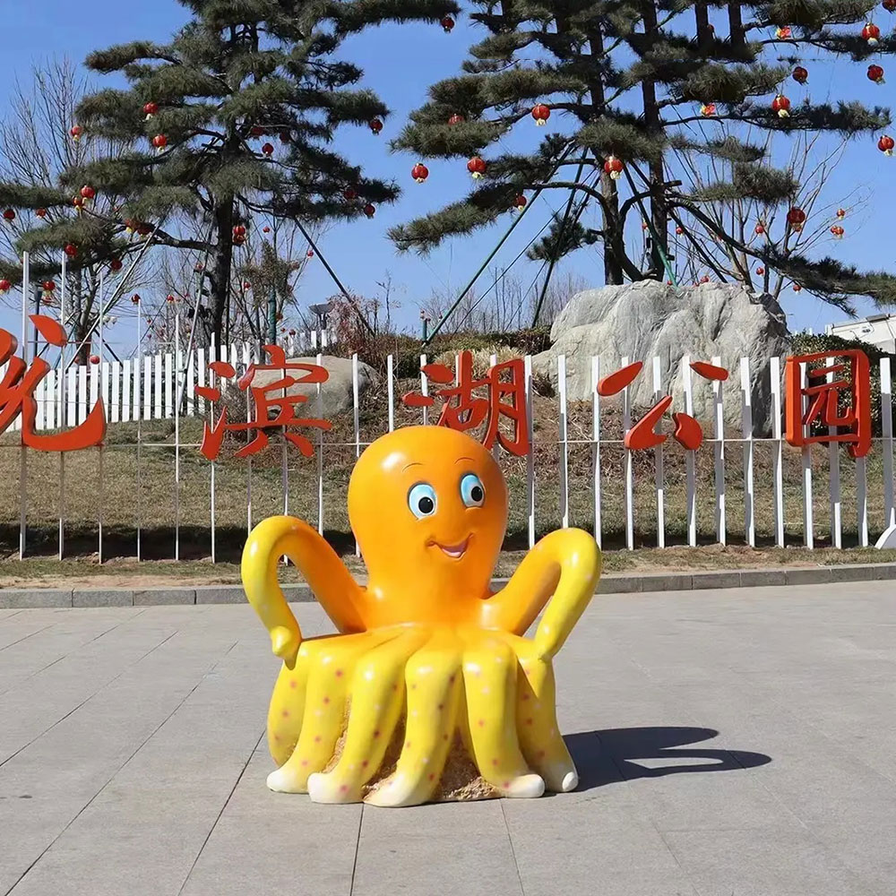 Fiberglass Octopus Sculpture for Sale bench