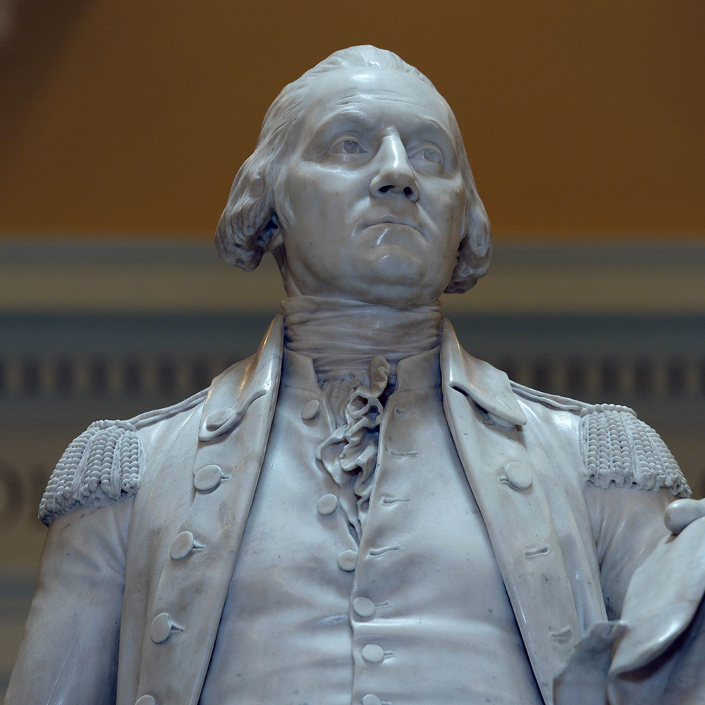 George Washington statue Houdon marble portrait detail