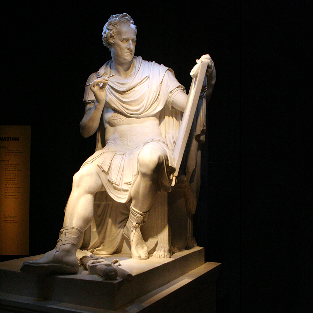 George Washington statue by Canova in marble