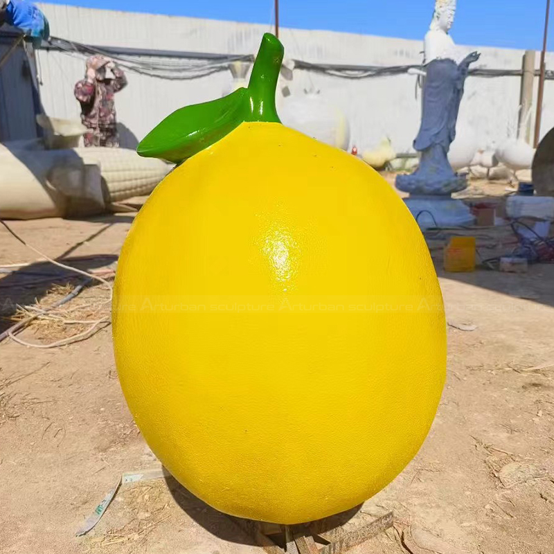 Large Fiberglass Lemon Fruit Sculpture