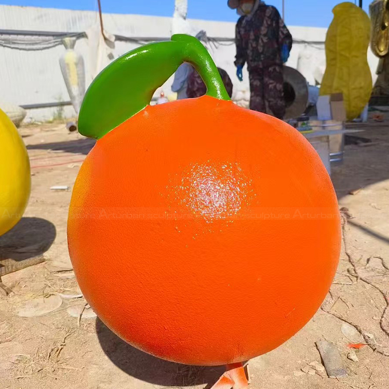 Large Fiberglass Orange Fruit Sculpture