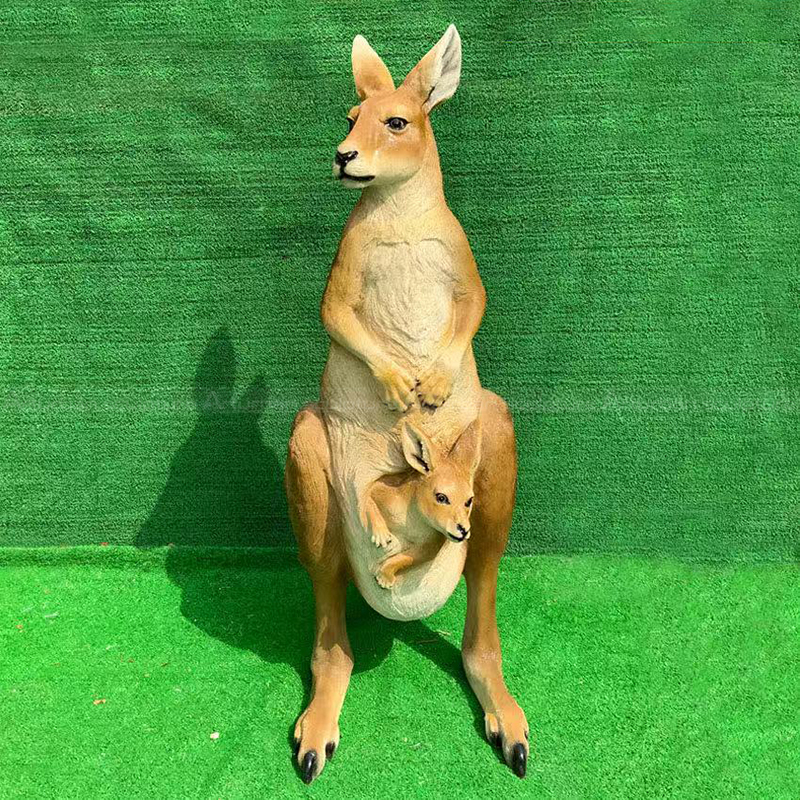 Large Kangaroo Garden Statue fiberglass mother joey