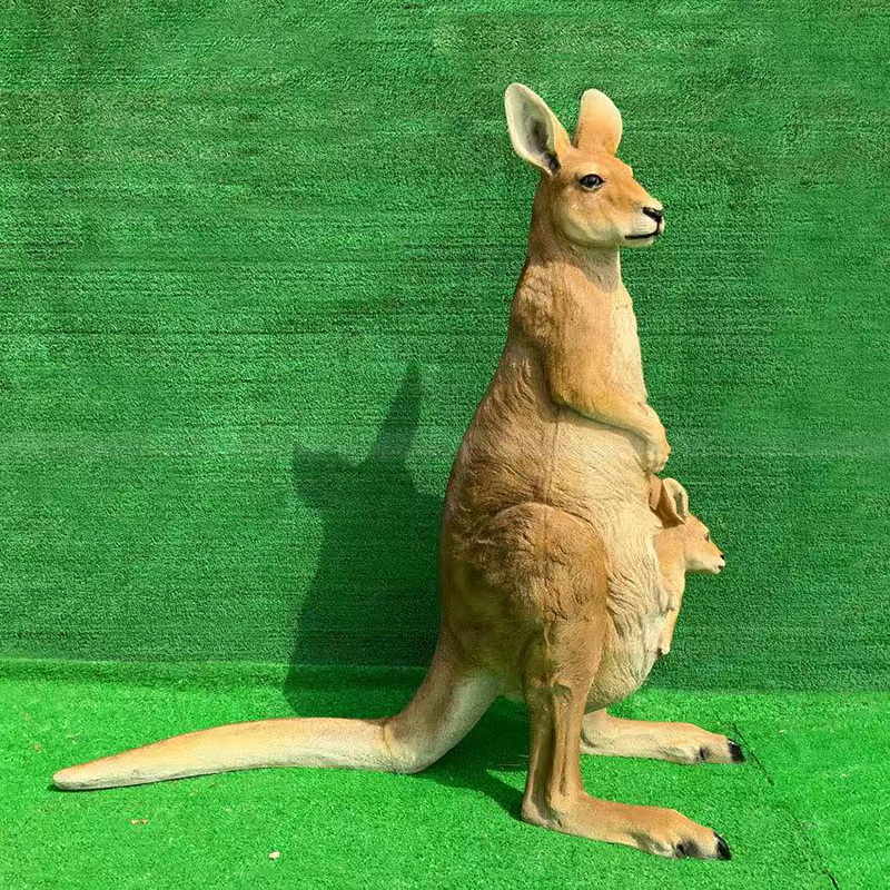 Large Kangaroo Garden Statue fiberglass side view