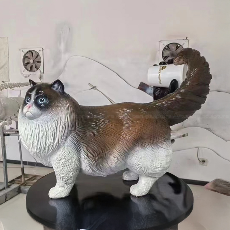 Life Size Ragdoll Cat fiberglass Animal Statue