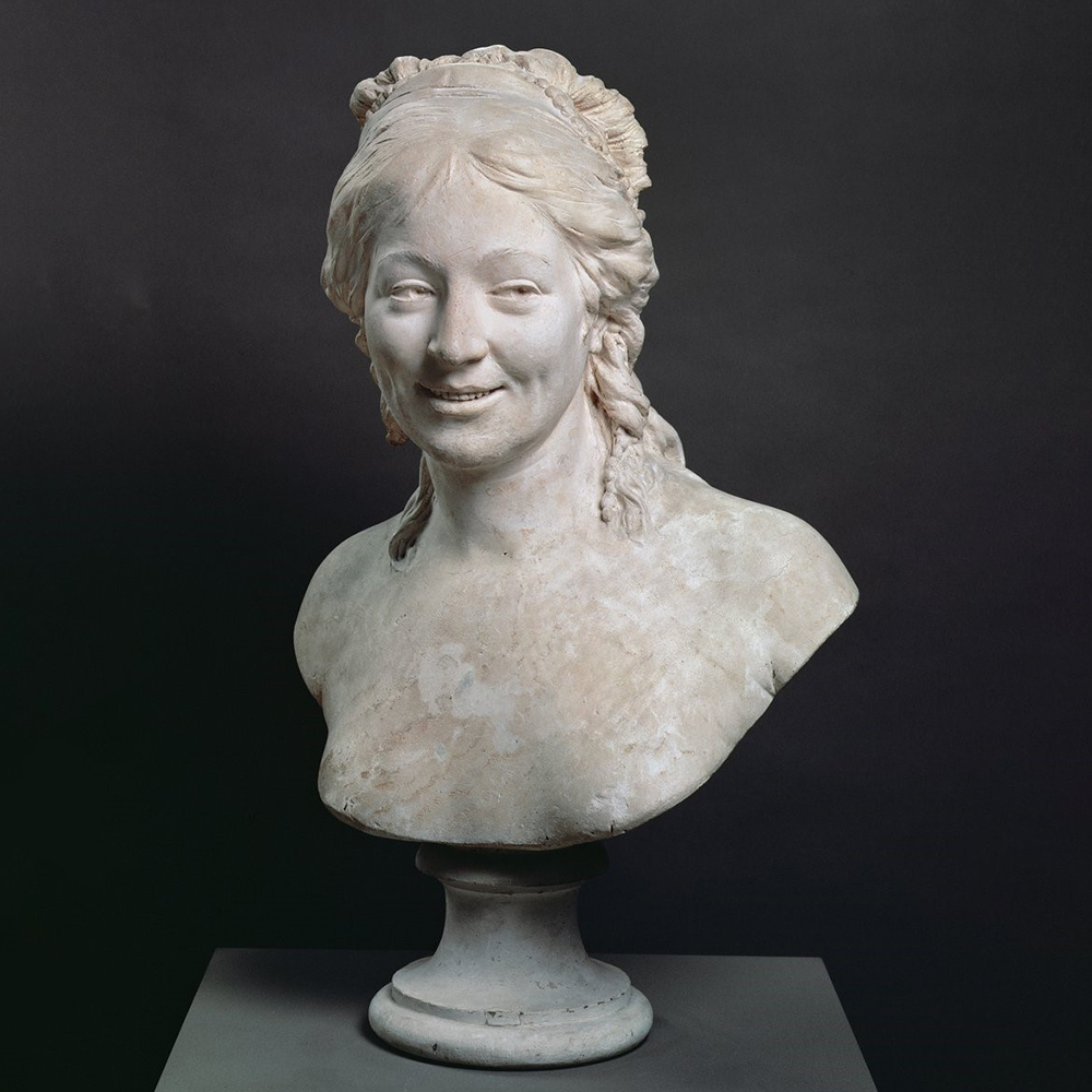 Marble Madame Houdon Bust with gentle smile