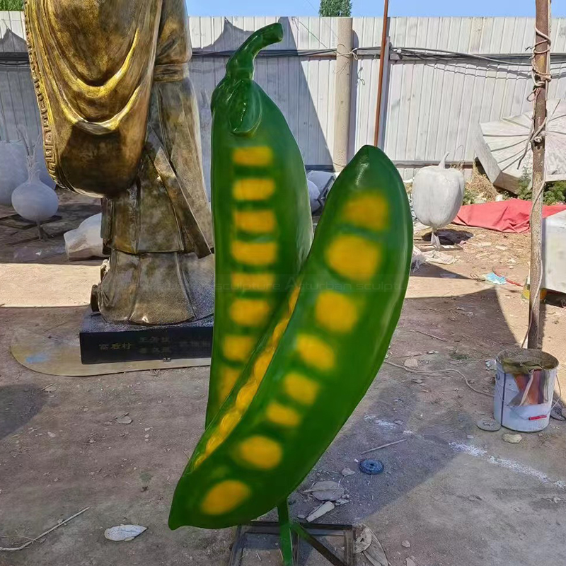Pea Pod Statue fiberglass vegetable decor